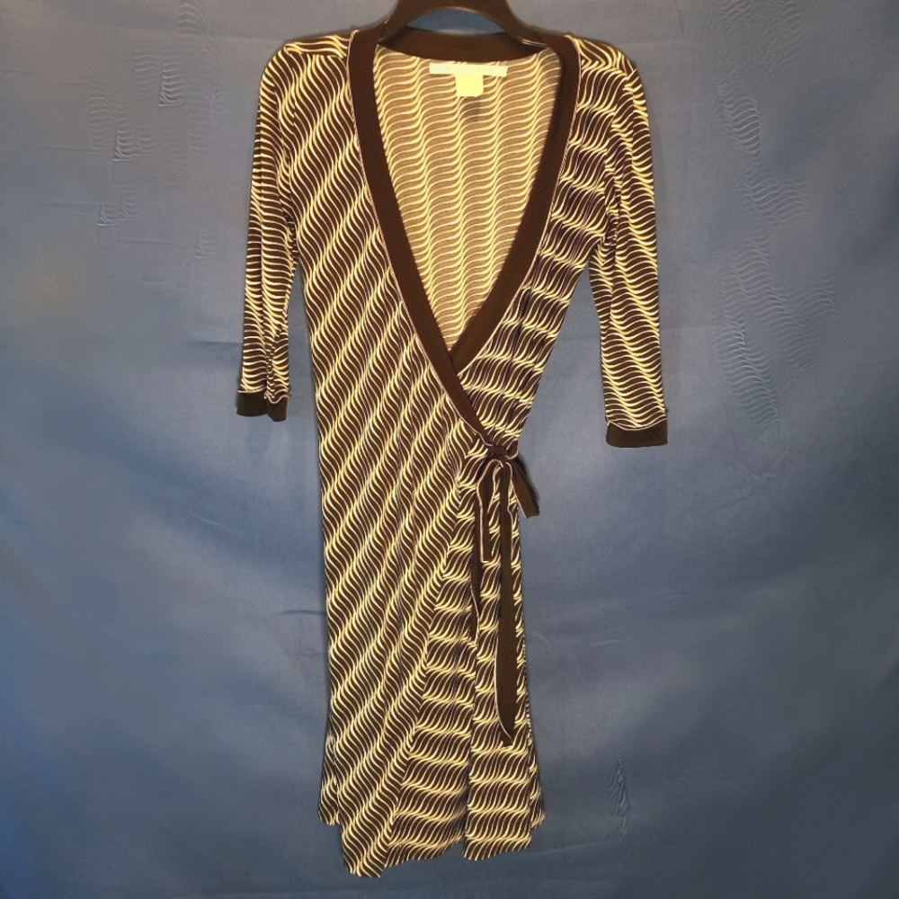 Max Studio 3/4 Sleeve Wrap Dress